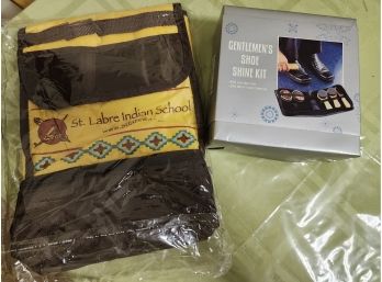 New Sealed Gentleman's Shoe Shine Kit And New Lunch Bag