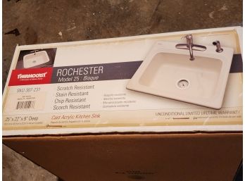 NIB Thermocast Sink Rochester Model 25 - Bisque