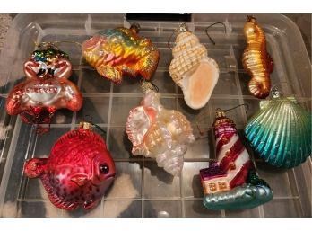 Sea Life Glass Ornaments