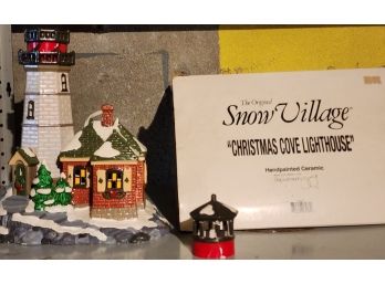 Dept 56 Snow Village Christmas Cove Lighthouse Please Read