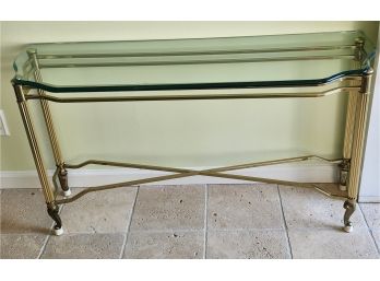 Glass Topped Sofa Table