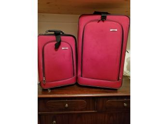 Two Red Suitcases