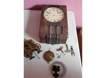 Antique Ingraham Clock In Pieces