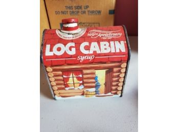 Log Cabin Syrup Tin