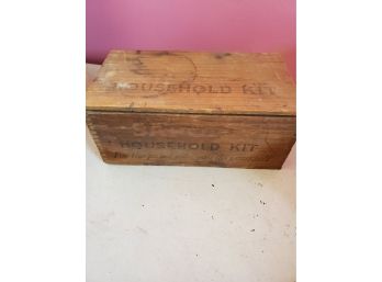 Vintage Sapolin Household Kit - Wooden Box