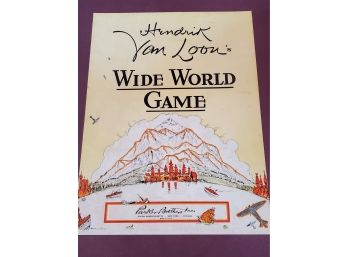 1933 Parker Brothers Hendrik Van Loons Wide World Game