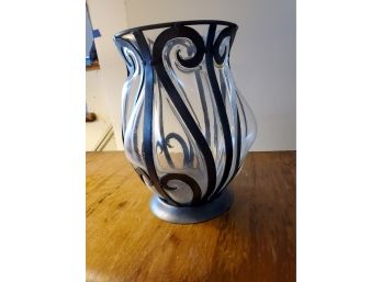 Bulging Glass Vase 10'