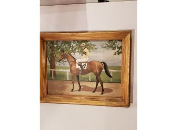 Race Horse Picture  15 X 19 Framed