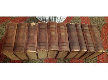 Circa 1880 - 10 Book Set Of Charles Dickens