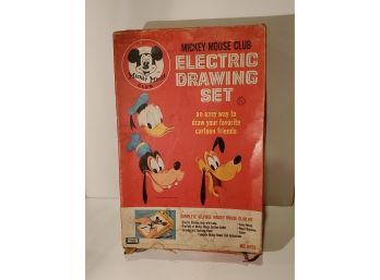 1965 Mickey Mouse Club Electric Drawing Set By Lakeside Toys