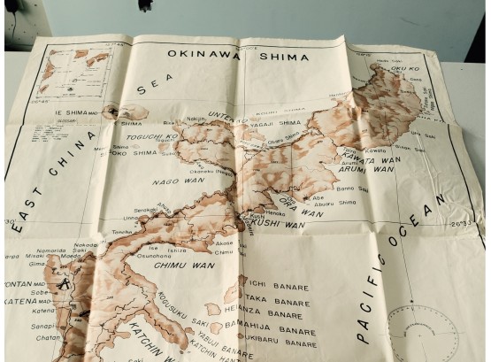 1944 Okinawa Shima Briefing Chart