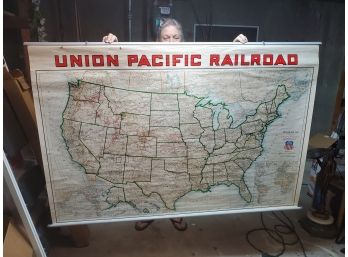 Large Union Pacific Railroad Map