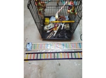 Bird Cage With Lots Of Accessories