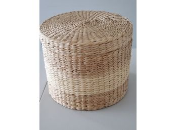 Lined Lidded Basket - Used Once As A Snake Charmer Basket For Costume
