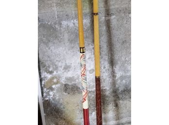 Two Pool Sticks - One Budweiser
