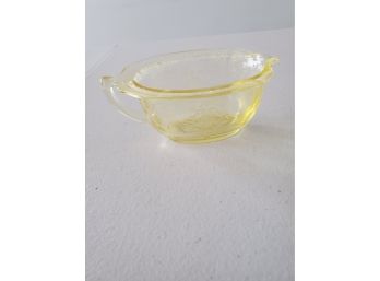 Amber Depression Glass Creamer