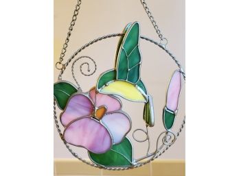 Stained Glass 3D Hummingbird - 6' Round