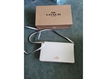 Brand New Coach Bag - Pebbled Leather Fold Over