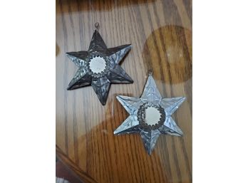 2 Small Tin Stars - 6'