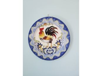 14' Rooster Plate With Hanger