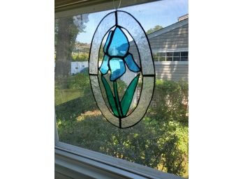 Oval Iris Stained Glass 10'