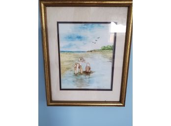 Original Art - Baby Playing In The Water