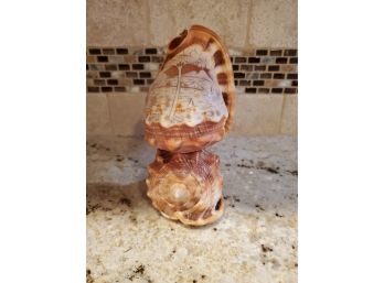 Carved Shell Lamp