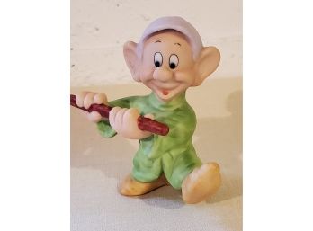Disneys Dopey Bisque Statue - Playing Flute - 3' - Made In Sri Lanka