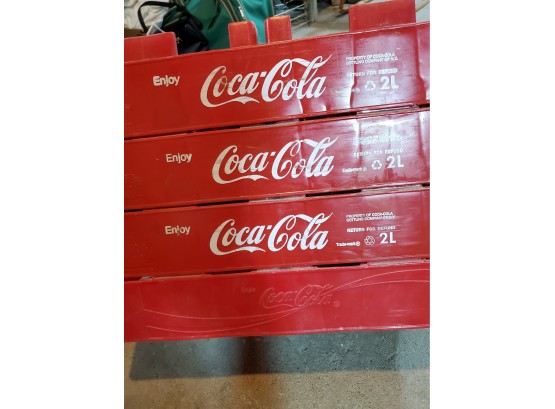 4 Plastic Coca Cola Trays