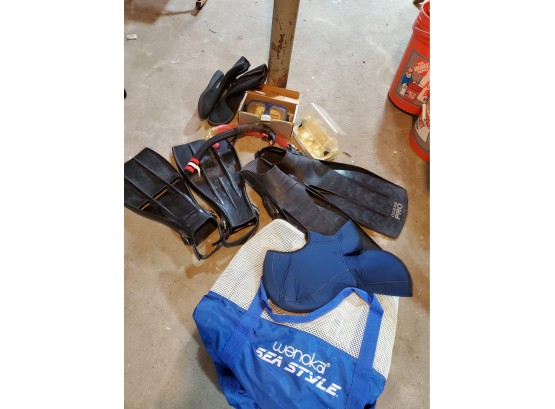 Bag Of Scuba / Snorkel Equipment