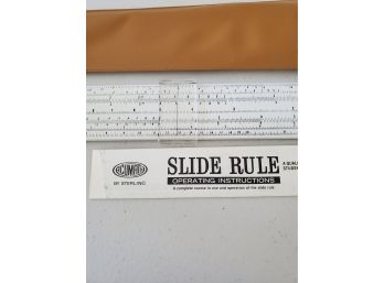 Acumath Slide Rule With Sleeve And Instructions