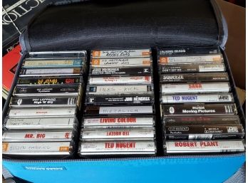Double Sided Cassette Tape Holder With Tapes