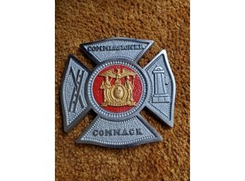 Commack Fire Department Commissioner Metal Medallion