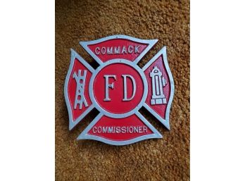Commack Fire Department Commissioner Metal Medallion