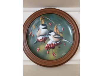 Knowles The Chickadee Plate With Frame
