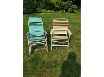 Vintage Aluminum Outdoor Chair And Rocker