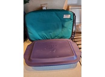 Pyrex Covered Baker And Warming Carrier