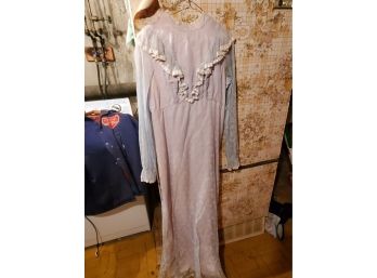 1970s Blue Bridesmaid Dress Medium