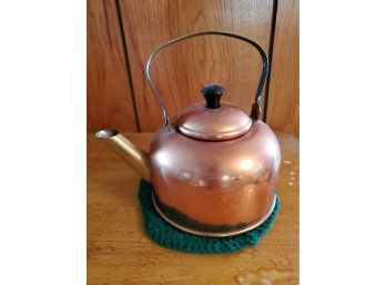 Coppercraft Tea Kettle 6' Tall To Handle Top
