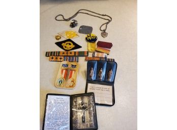 Collection Of WW2 Military Pins And Badges