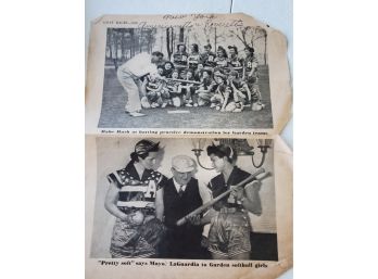 Rare - 1939 Official Programs- Americanettes & Roverettes - Girls Softball Association