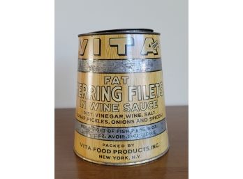 Rare Vita Fat Herring Filets In Wine Sauce Tin