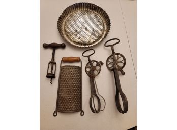 5 Piece Antique Kitchen Tools
