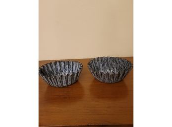 6' X 5' X 2' Set Of 2 Fluted Enamelware Molds