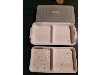 Metal Steaming / Heating Tray For Rotisserie Top - Has Plastic Top