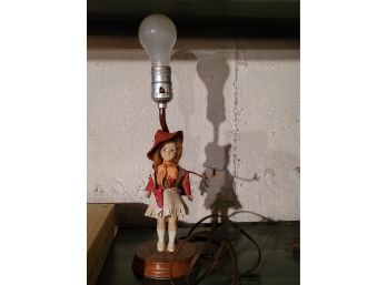 1940s Annie Oakley Style Little Girls Lamp