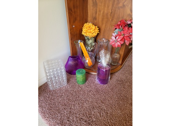 Collection Of Floral Vases And Pillars