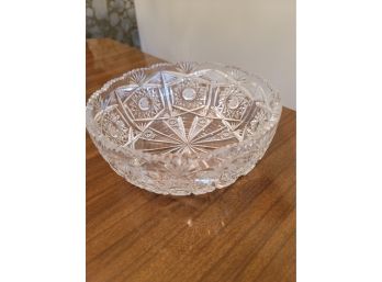 Cut Glass Bowl 8' Wide