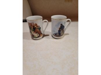 Pair Of Norman Rockwell Mugs From The Museum