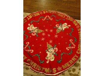 Merry Christmas Small Round Table Cloth 33' Round